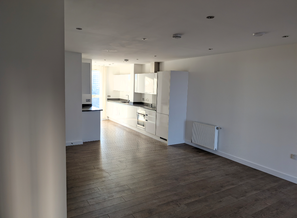 Modern open plan kitchen living space